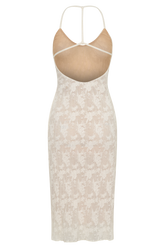 Ambrose Lace Midi Dress - Ivory