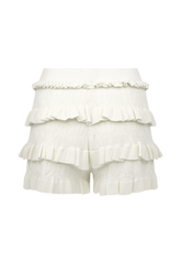 Amy Pointelle Knit Frill Bloomers - Ivory