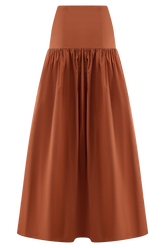 Autumn Maxi Skirt - Burnt Orange