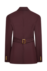 Bellamy Cinched Blazer - Mahogany