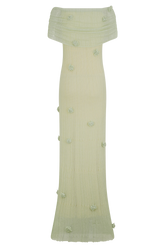 Brynn Orchid Knit Maxi Dress - Pastel Green