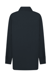 Campbell Cotton Oversized Shirt - Navy