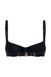 Abra Underwire Apex Bikini Top - Black