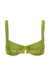 Abra Underwire Apex Bikini Top - Green