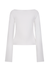 Alejandra Floral Long Sleeve Knit Top - White