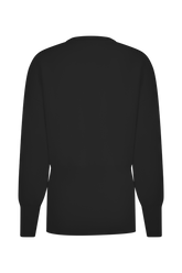 Alexia Buttoned Oversized Cardigan - Black