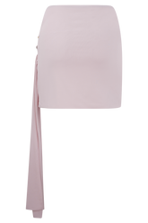 Alicent Slinky Beaded Mini Skirt - Pale Pink