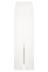 Alma High Waist Maxi Skirt - White