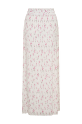Amaris Gathered Plisse Maxi Skirt - Floral Ditsy Print