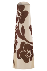Amaya Strapless Chiffon Maxi Dress - Brown Deco Fleur Print