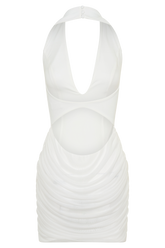 Anari Gathered Scuba Mini Dress - White