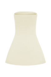 Anette Bandage Knit Strapless Top - Ivory