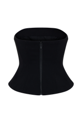 Arla Button Up Corset Top - Black