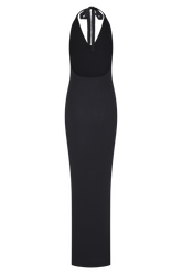 Ayella Cowl Knit Maxi Dress - Black