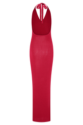 Ayella Cowl Knit Maxi Dress - Raspberry