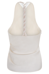 Bianca Satin Halter Top - Ivory