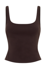 Blanca Stretch Crepe Cami Top - Chocolate