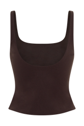 Blanca Stretch Crepe Cami Top - Chocolate