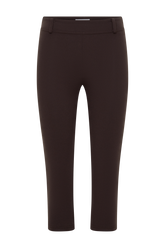 Blanca Stretch Crepe Capri Pants - Chocolate