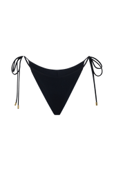 Blossom Side Tie Bikini Bottom - Black