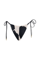 Blossom Side Tie Bikini Bottom - Ivory Oversized Floral Print