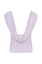Bridget Slinky Cowl Back Top - Dusty Lilac