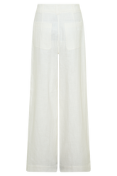 Brielle Straight Leg Pant - White