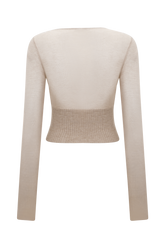 Brionee Silk Blend Knit Top - Sand