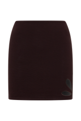 Brock Knit Cut Out Mini Skirt - Dark Chocolate