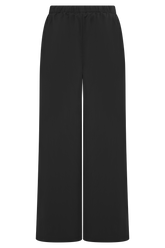 Campbell Cotton Wide Leg Pants - Black