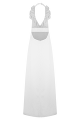 Carolyn Linen Bubble Maxi Dress - White