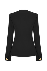 Christel Suiting Fitted Blazer - Black