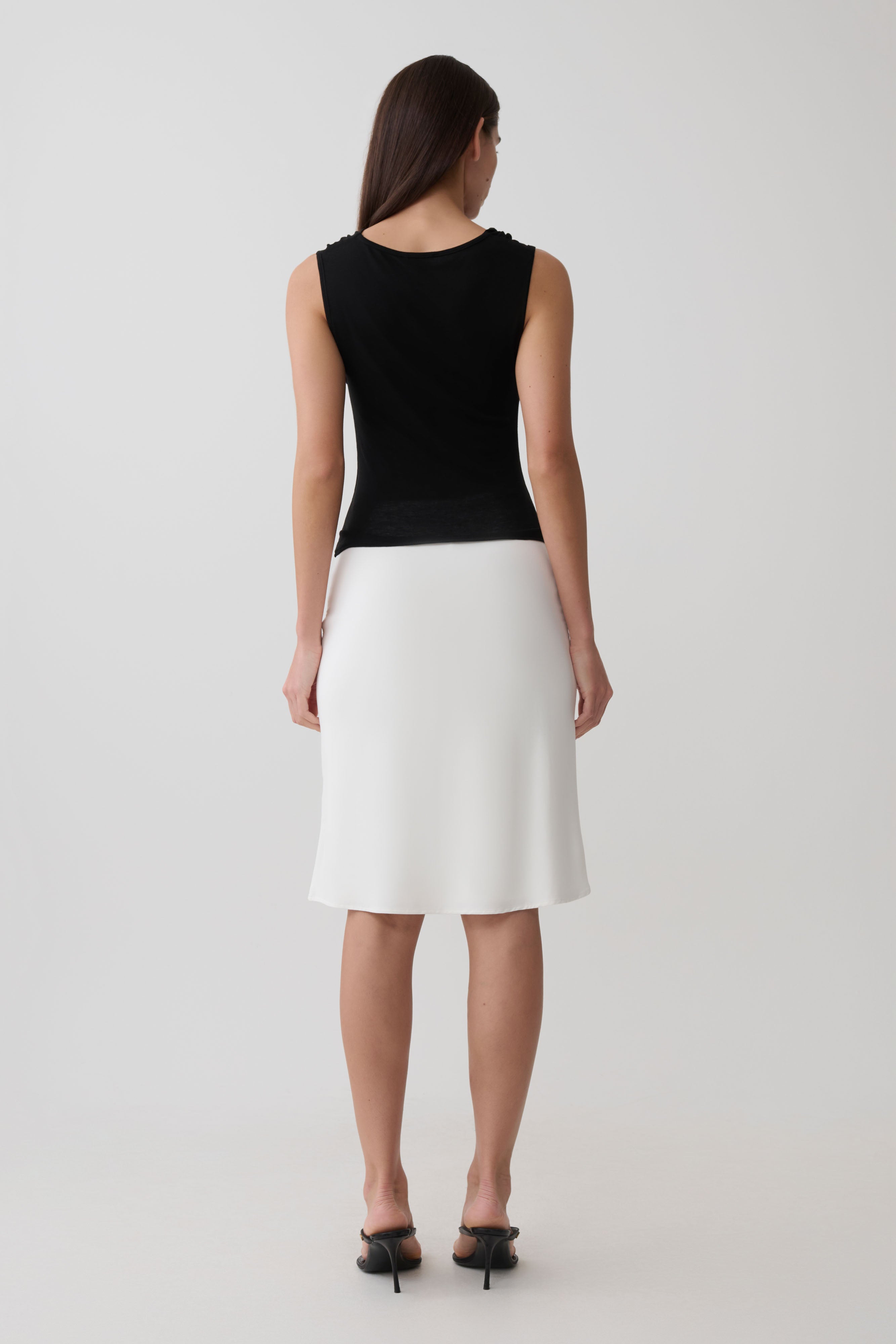 Ciaran Sleeveless Sheer Top - Black