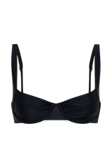 Abra Underwire Apex Bikini Top - Black