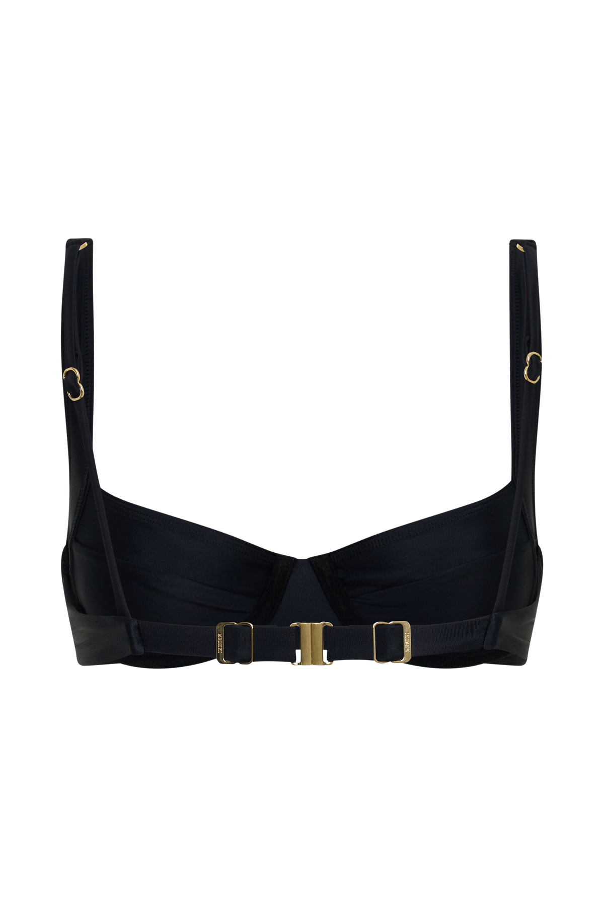 Abra Underwire Apex Bikini Top - Black
