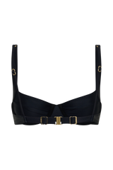 Abra Underwire Apex Bikini Top - Black