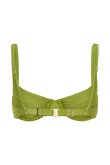 Abra Underwire Apex Bikini Top - Green