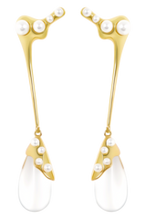 Adelaide Pearl Drop Earrings - Gold