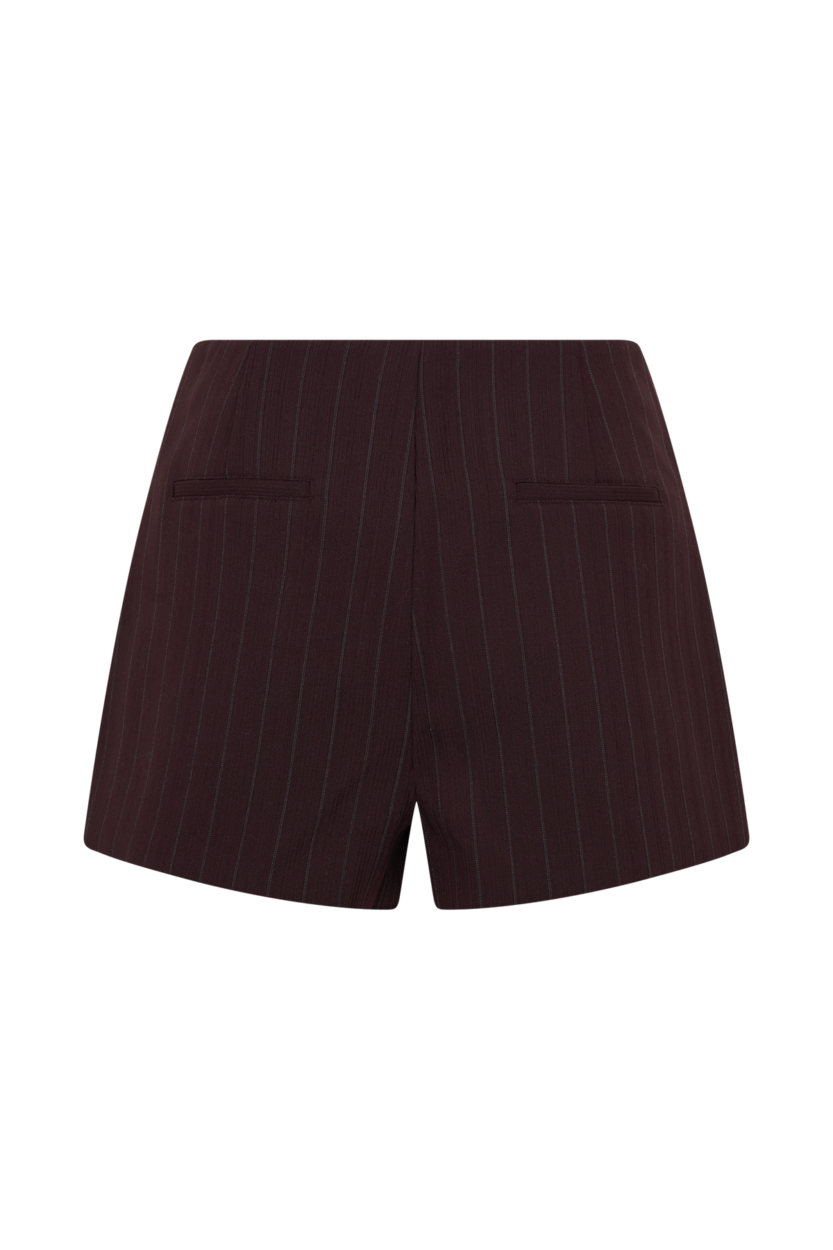 Agatha Suiting Shorts - Plum Pinstripe