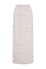 Amaris Gathered Plisse Maxi Skirt - Floral Ditsy Print