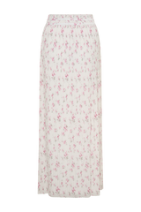 Amaris Gathered Plisse Maxi Skirt - Floral Ditsy Print