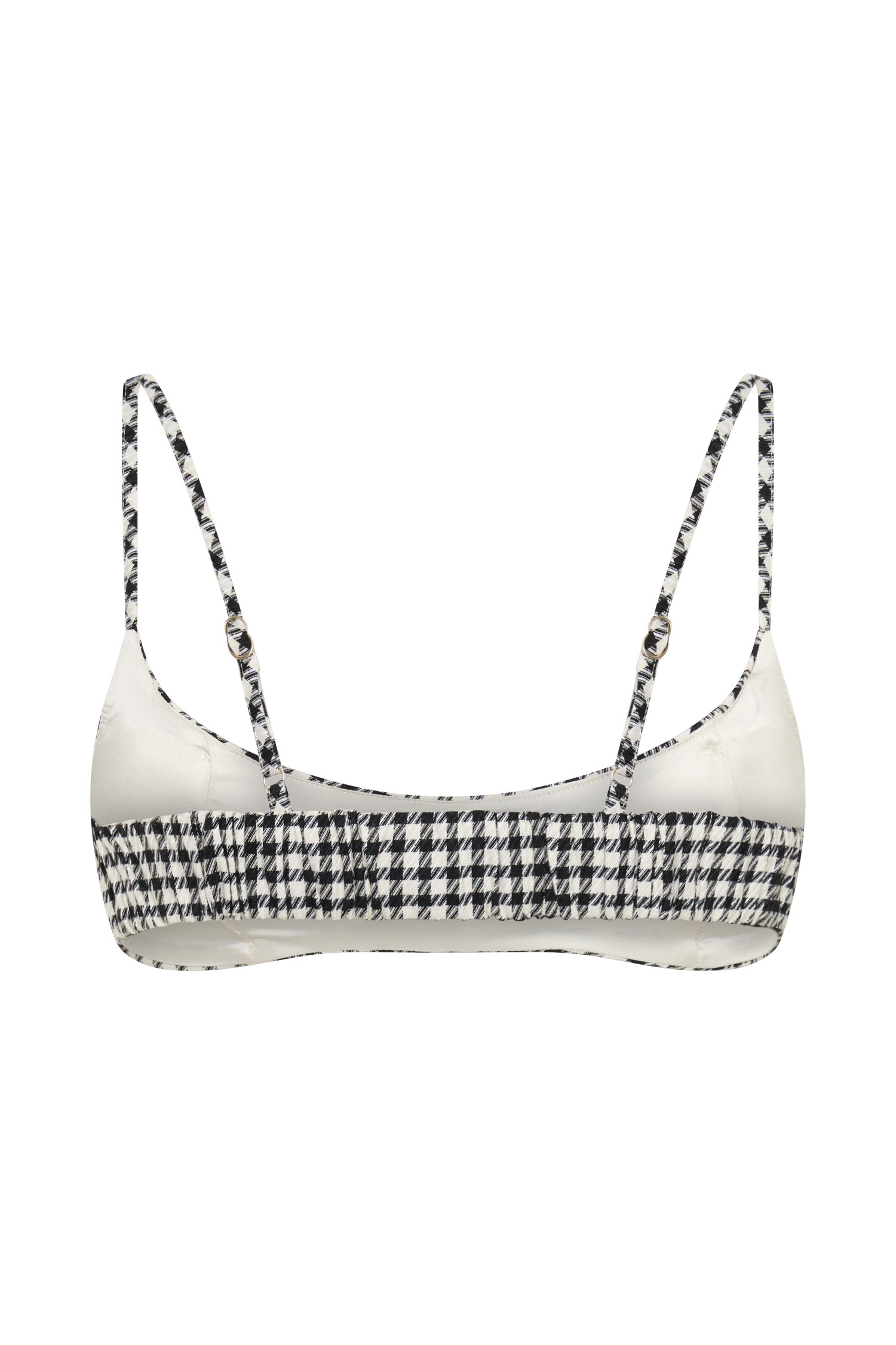 Amelie Tweed Bralette - Houndstooth