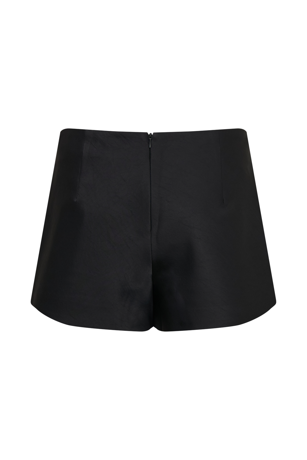 Anne Satin Mini Short - Black