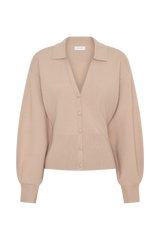 Blaine Knit Blouson Sleeve Cardigan - Oat Marle