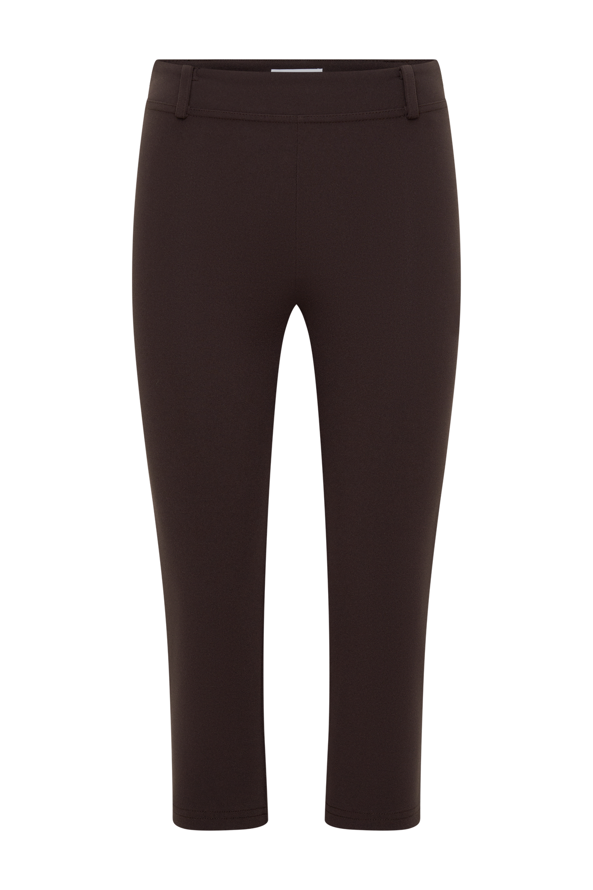 Blanca Stretch Crepe Capri Pants - Chocolate