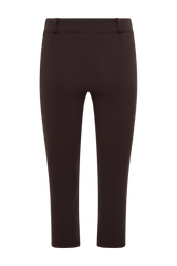 Blanca Stretch Crepe Capri Pants - Chocolate