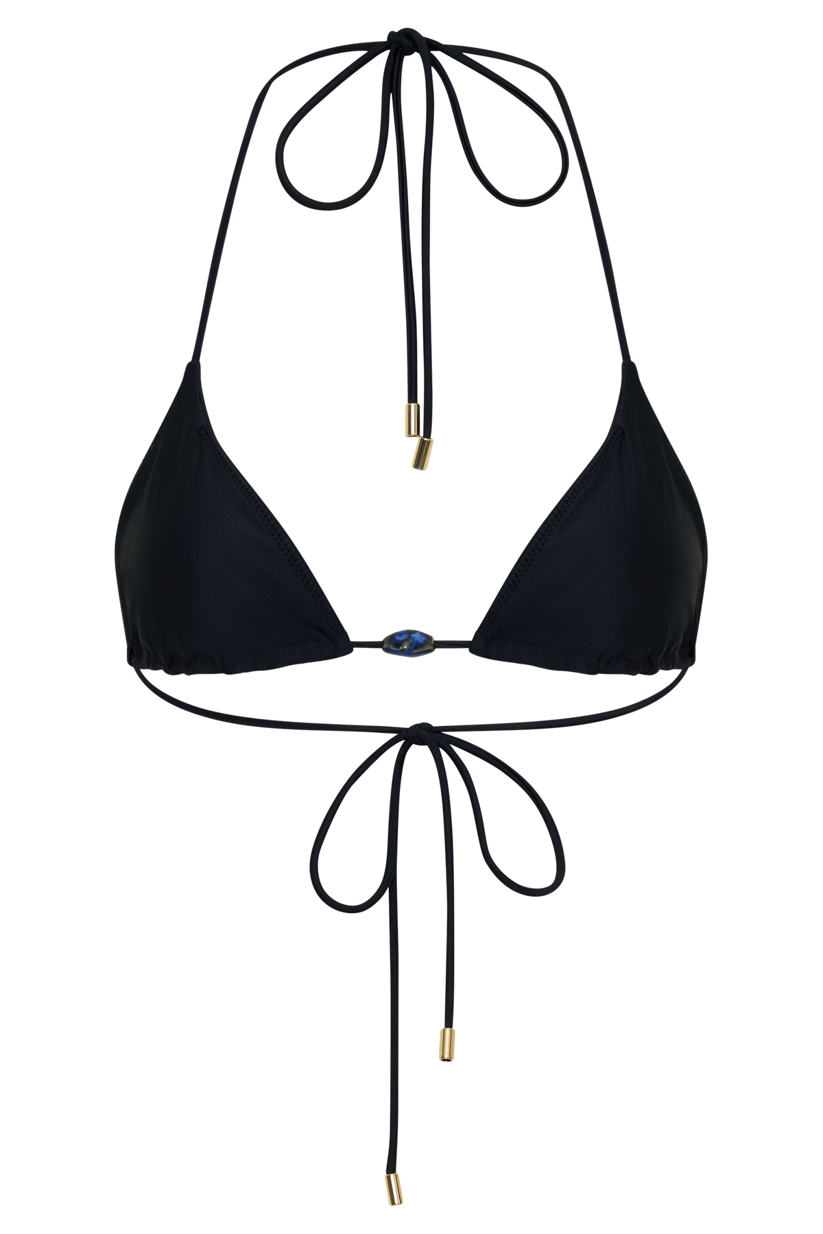 Blossom Classic Triangle Bikini Top - Black