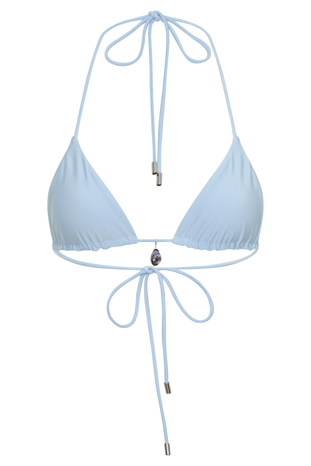 Blossom Classic Triangle Bikini Top - Pale Blue