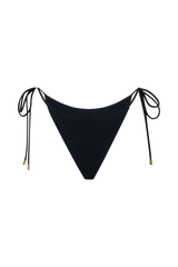 Blossom Side Tie Bikini Bottom - Black