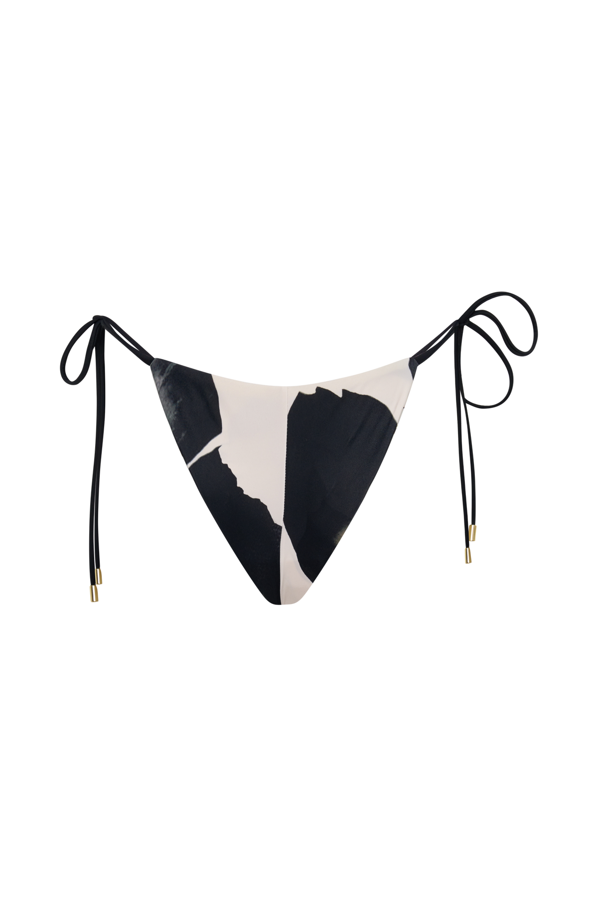 Blossom Side Tie Bikini Bottom - Ivory Oversized Floral Print